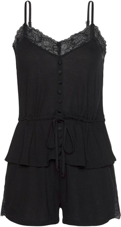 Lascana Shortama met kanten inzetten (2-delig 1 stuk) - Foto 3