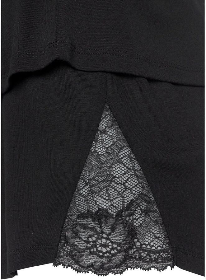 Lascana Shortama met kanten inzetten (2-delig 1 stuk)