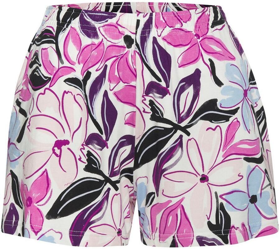 Lascana Shortama met mooie bloe print (2-delig)