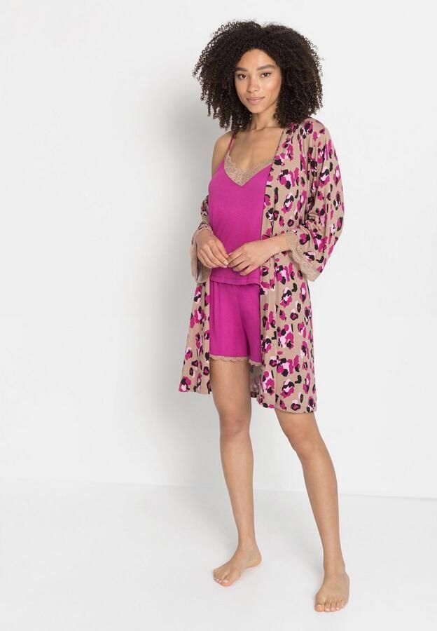 Lascana Shortama met mooie kantdetails (set 2-delig) - Foto 3