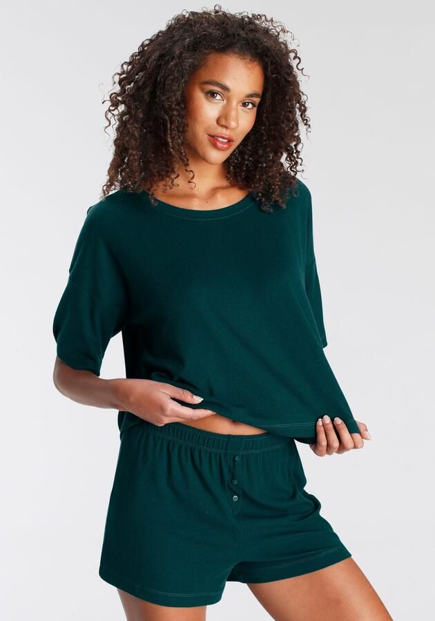 Lascana Shortama uit mooi ribmateriaal (set 2-delig) - Foto 3