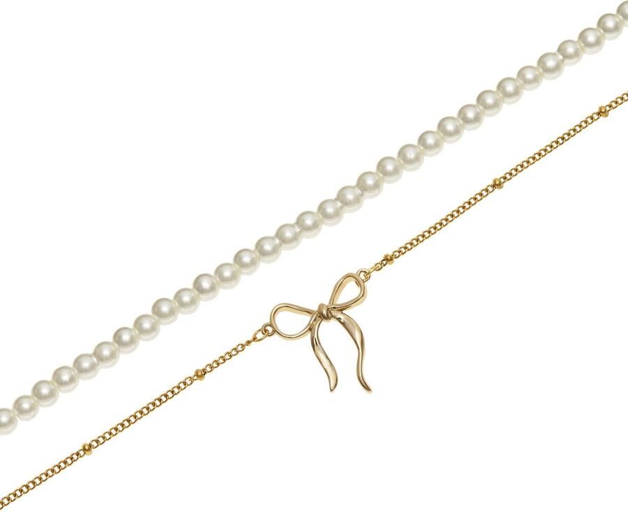 Lascana Sieradenset Set edelstalen kettingen (set 2-delig Kunstmatige zoetwaterparels)