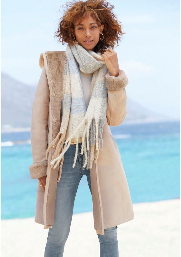 Lascana Sjaal Franje sjaal zachte winter sjaal dames sjaal mode sjaal xxl-sjaal - Foto 2