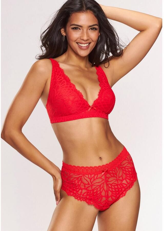 Lascana Slip Cara van subtiel transparante kant gedeeltelijk van gerecycled materiaal