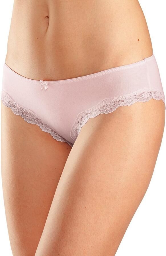 Lascana Slip van elastische katoen met delicate kant (3 stuks) - Foto 3