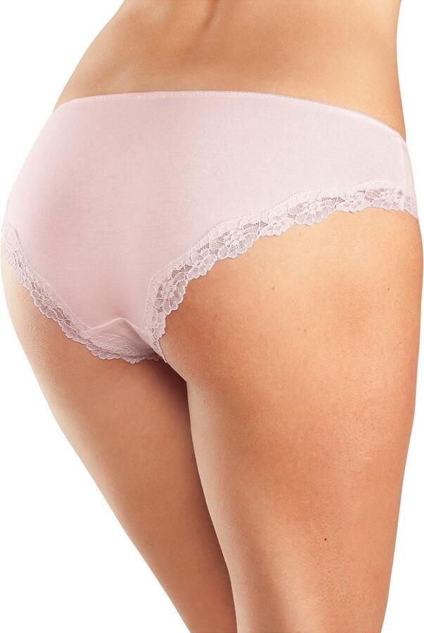 Lascana Slip van elastische katoen met delicate kant (3 stuks) - Foto 2
