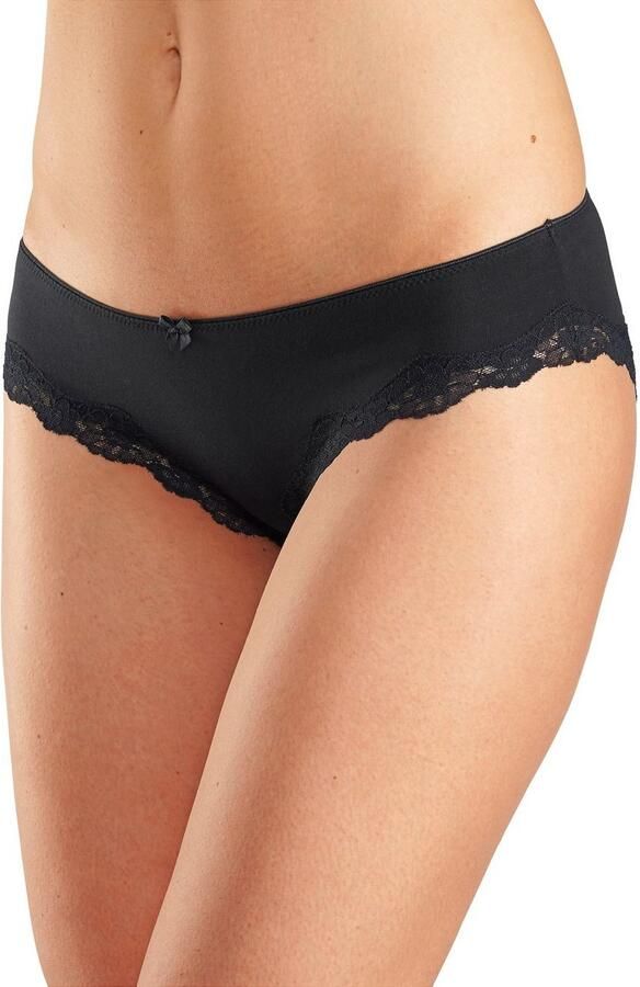 Lascana Slip van elastische katoen met delicate kant (3 stuks) - Foto 3