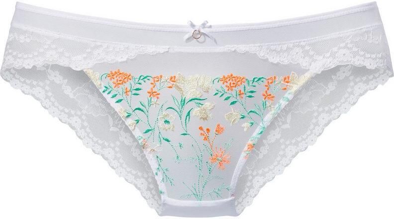 Lascana Slip van mesh met delicate bloemenborduur en edel jacquard kant - Foto 3