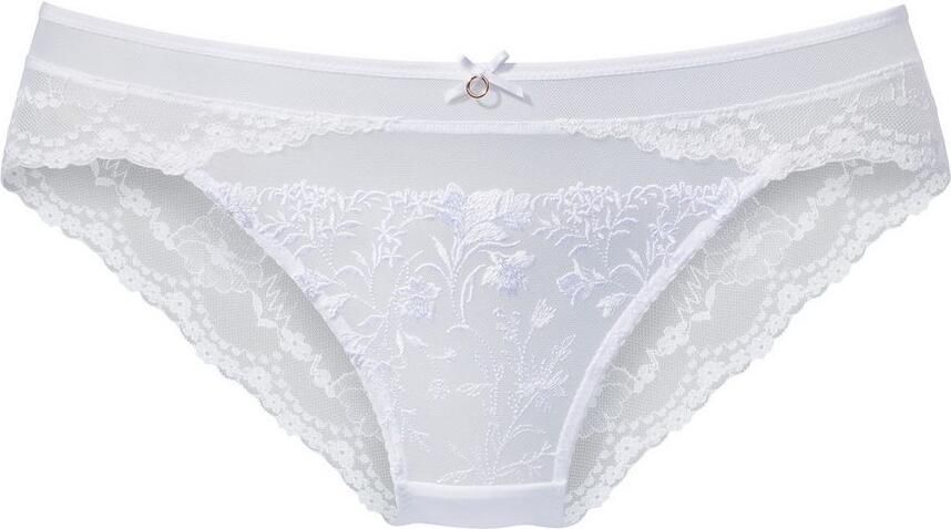 Lascana Slip van mesh met delicate bloemenborduur en edel jacquard kant - Foto 4