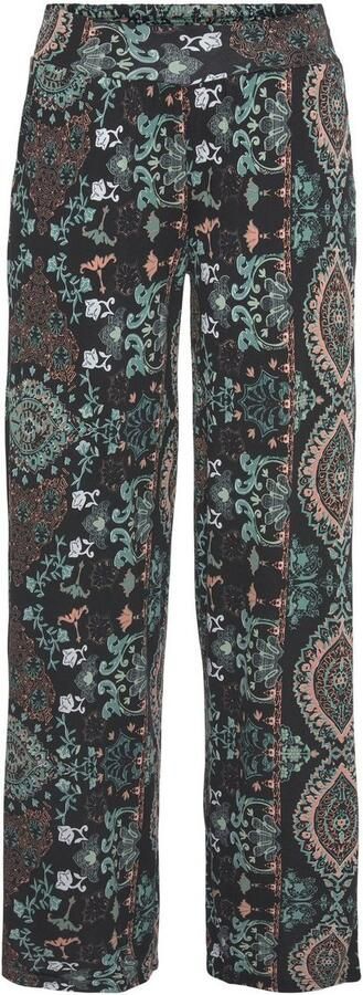 Lascana Strandbroek met etnische print en zakken wide leg marlene broek - Foto 6