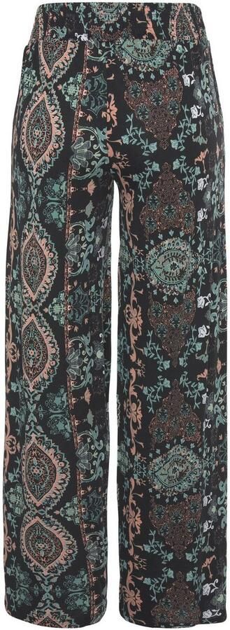 Lascana Strandbroek met etnische print en zakken wide leg marlene broek - Foto 7