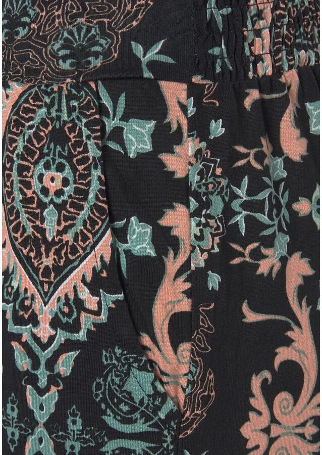 Lascana Strandbroek met etnische print en zakken wide leg marlene broek - Foto 5