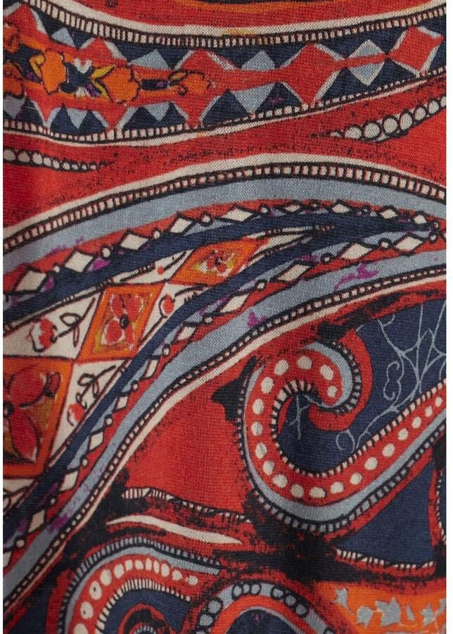 Lascana Strandbroek met paisley print en zakken lichtgewicht jersey broek elastisch