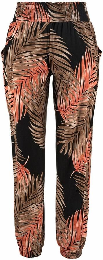 Lascana Strandbroek met print van palmbladeren en zakken lichtgewicht en elastische jersey broek - Foto 5