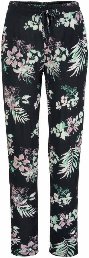 Lascana Strandbroek met tropische print en zakken jersey broek zomerbroek - Foto 7