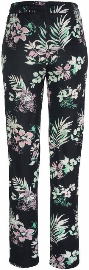 Lascana Strandbroek met tropische print en zakken jersey broek zomerbroek - Foto 8