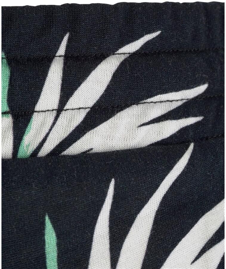 Lascana Strandbroek met tropische print en zakken jersey broek zomerbroek