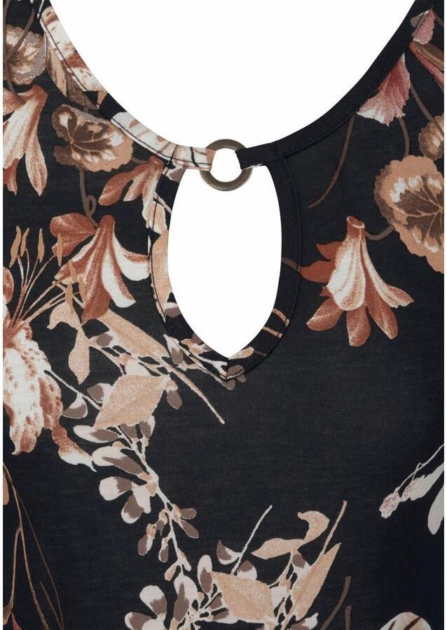 Lascana Strandjurk met ringen bij de halslijn zomerjurk met bloemenprint - Foto 2