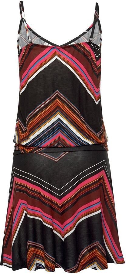 Lascana Strandjurk met zig-zag-patroon en verstelbare bandjes zomerjurk - Foto 4