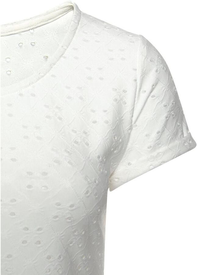 Lascana Strandshirt met geborduurde oogjes t-shirt met korte mouwen basic - Foto 3