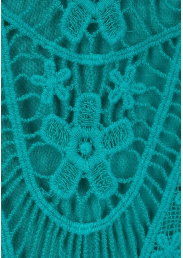 Lascana Strandshirt met kanten inzet t-shirt losse pasvorm casual-chic - Foto 3