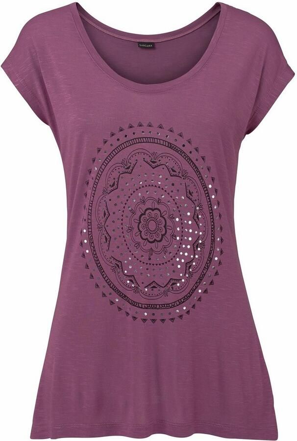 Lascana Strandshirt met print en glanzend effect etnische look casual - Foto 3