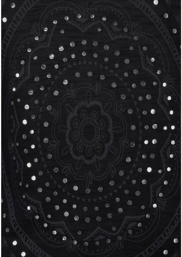 Lascana Strandshirt met print en glanzend effect etnische look casual