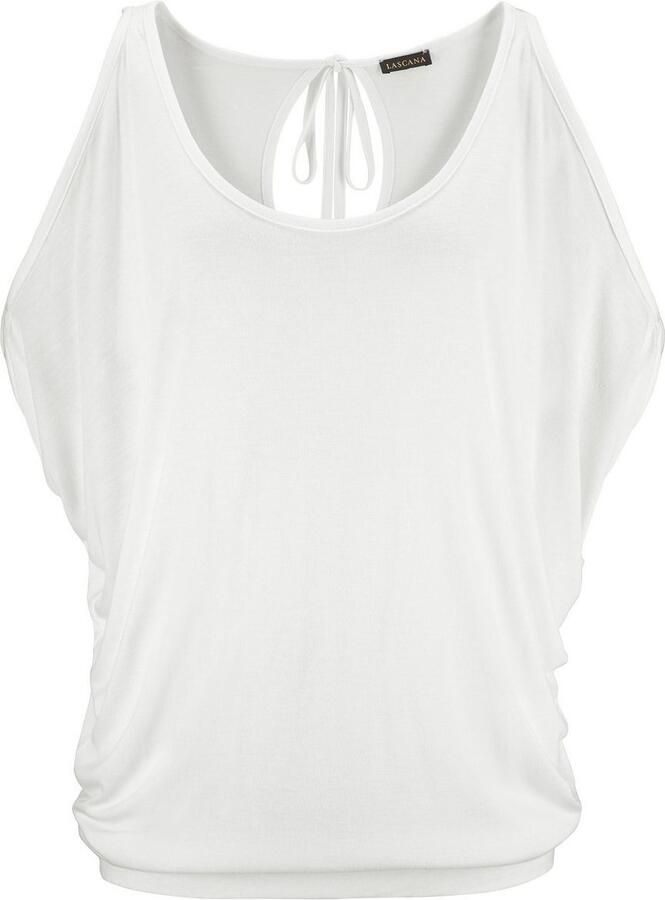 Lascana Strandshirt met schoudersplitten shirt met korte mouwen longshirt off-the-shoulder - Foto 9