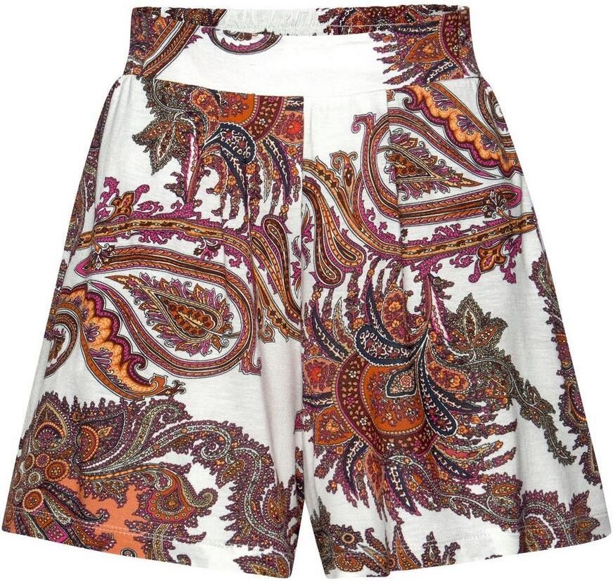 Lascana Strandshort met striklint en paisley print elastische tailleband korte broek - Foto 2
