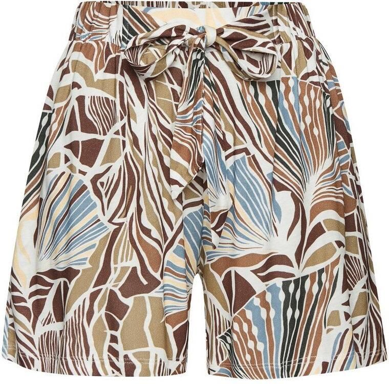 Lascana Strandshort met vaste bindgordel korte broek met alloverprint - Foto 9