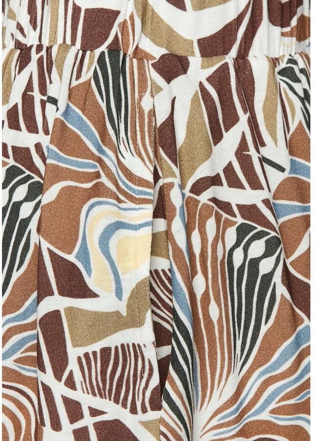 Lascana Strandshort met vaste bindgordel korte broek met alloverprint