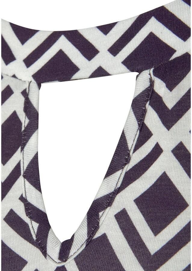 Lascana Strandtop in lichte a-vorm dames top met allover print en cut-out