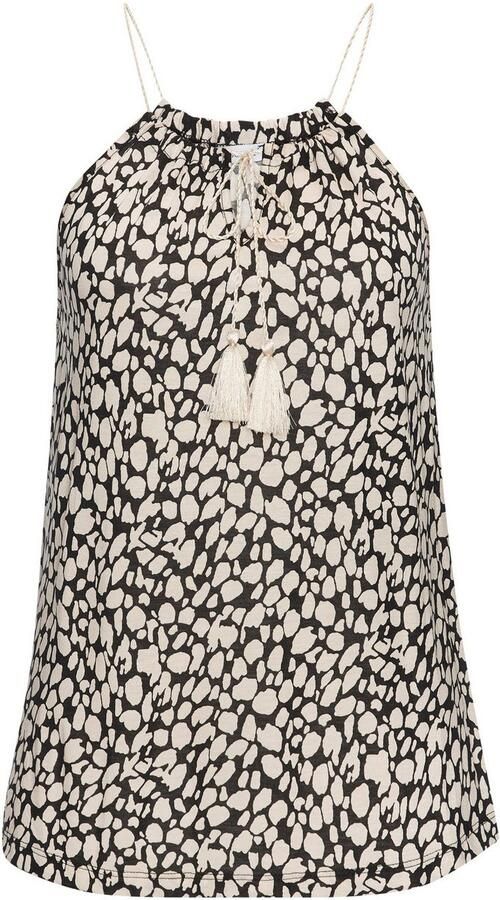 Lascana Strandtop met allover-print en koordbandjes - Foto 4