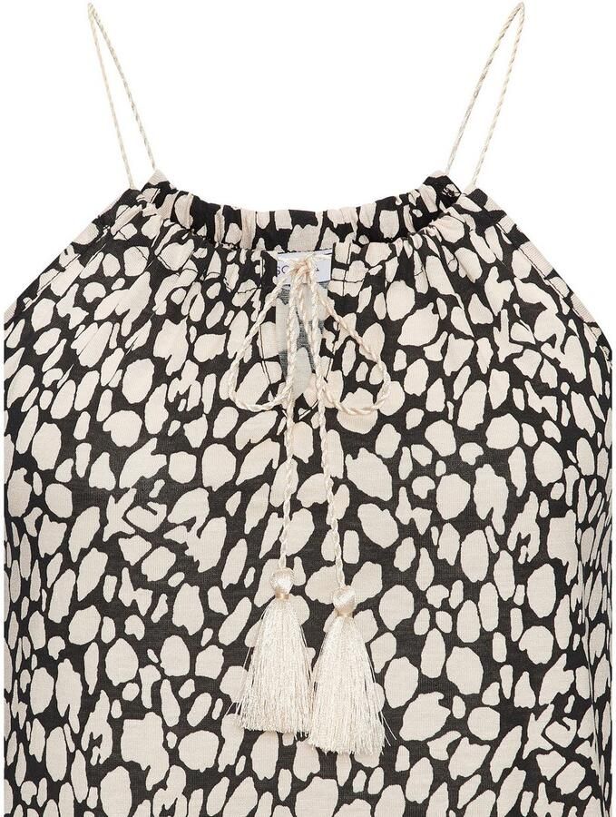Lascana Strandtop met allover-print en koordbandjes