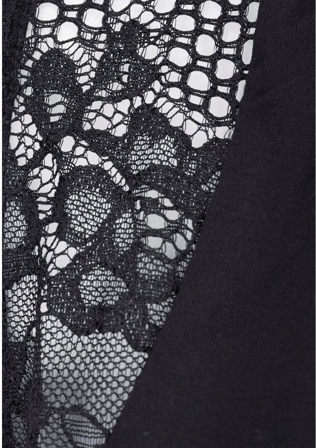 Lascana Strandtop met kantinzetten dames-top met strikband kanttop - Foto 3