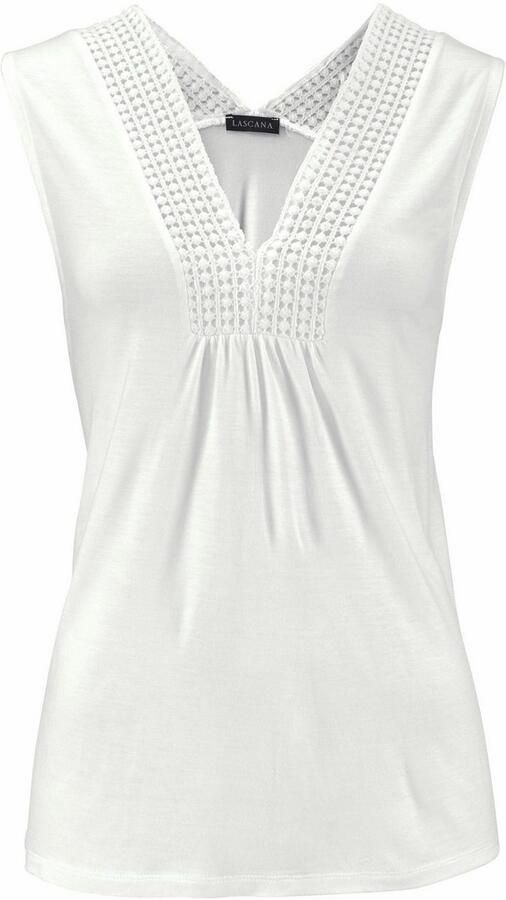 Lascana Strandtop met kantrand aan de halslijn modieuze dames-top - Foto 7