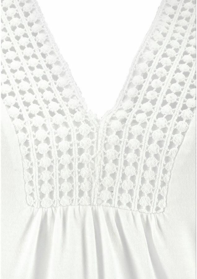 Lascana Strandtop met kantrand aan de halslijn modieuze dames-top - Foto 3