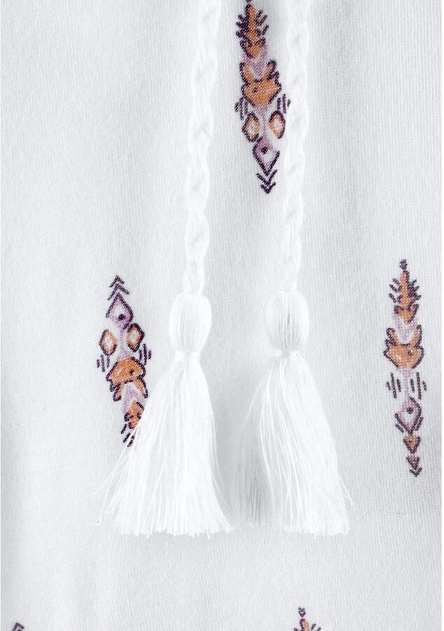 Lascana Strandtop met klein ornamentprint en koordbandjes spaghetti bandjes dames top - Foto 2