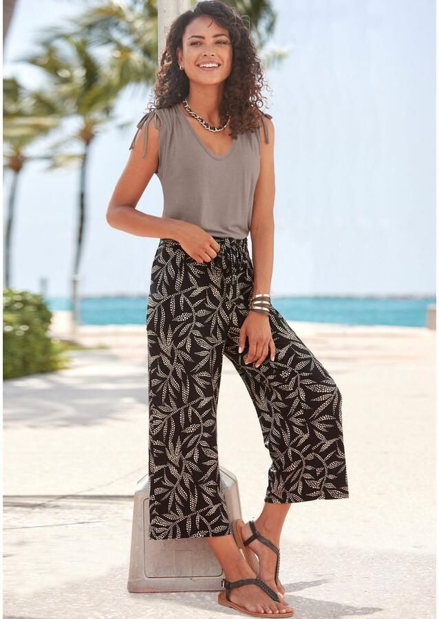 Lascana Strandtop met rimpeling op de schouders comfortabel damestop figuuraccentuerend - Foto 3