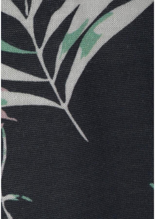 Lascana Strandtop met tropische print en split aan de hals spaghettitop