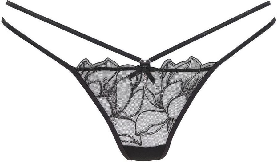 Lascana String Amira-Collectie met glanzende kant en spannende bandlook - Foto 5