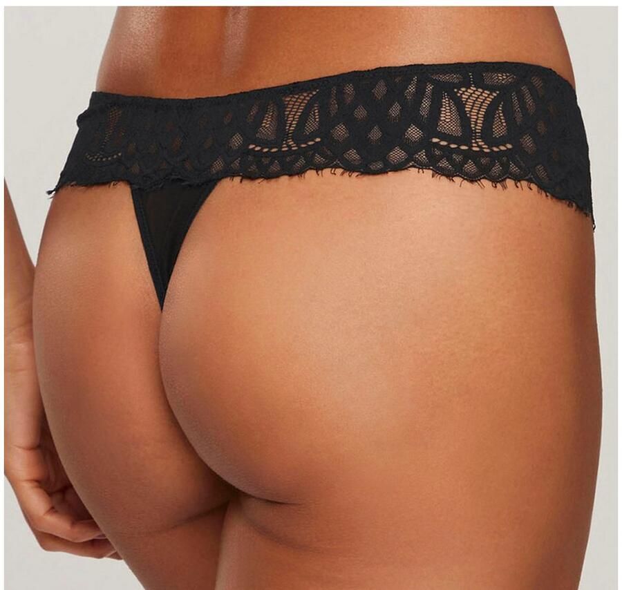 Lascana String Cara van subtiel transparante kant gedeeltelijk van gerecycled materiaal