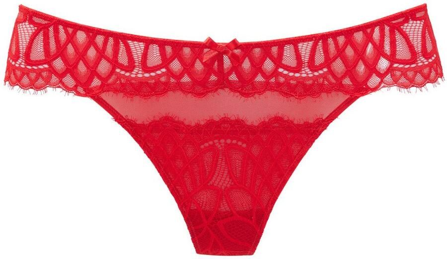 Lascana String Cara van subtiel transparante kant gedeeltelijk van gerecycled materiaal - Foto 3