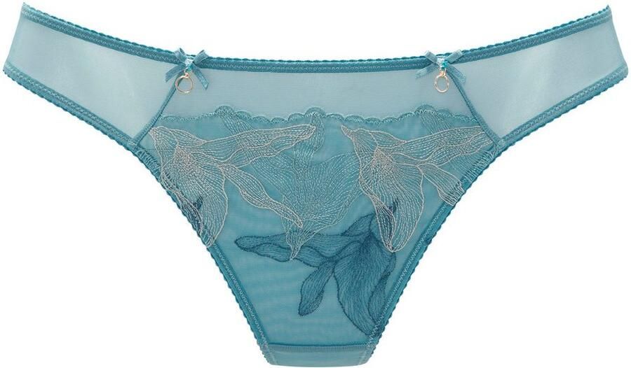 Lascana String Gabriella van mesh met delicate borduursels transparant ondergoed - Foto 2