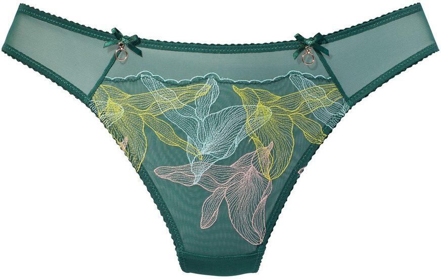 Lascana String Gabriella van mesh met delicate borduursels transparant ondergoed - Foto 4