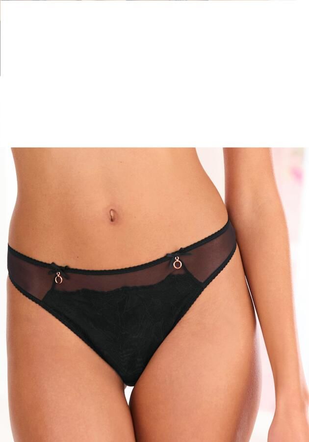 Lascana String Gabriella van mesh met delicate borduursels transparant ondergoed - Foto 4