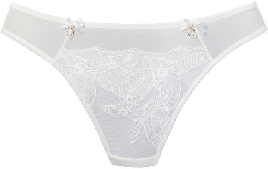 Lascana String Gabriella van mesh met delicate borduursels transparant ondergoed - Foto 4