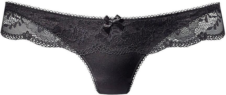 Lascana String met een brede band van gebloemde kant dessous - Foto 4