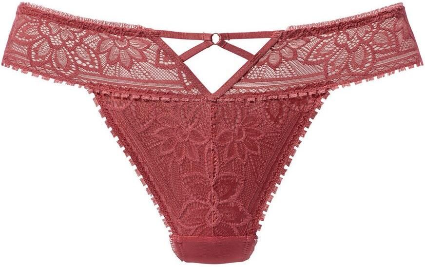 Lascana String met elegante cut-out van florale jacquardkant - Foto 4