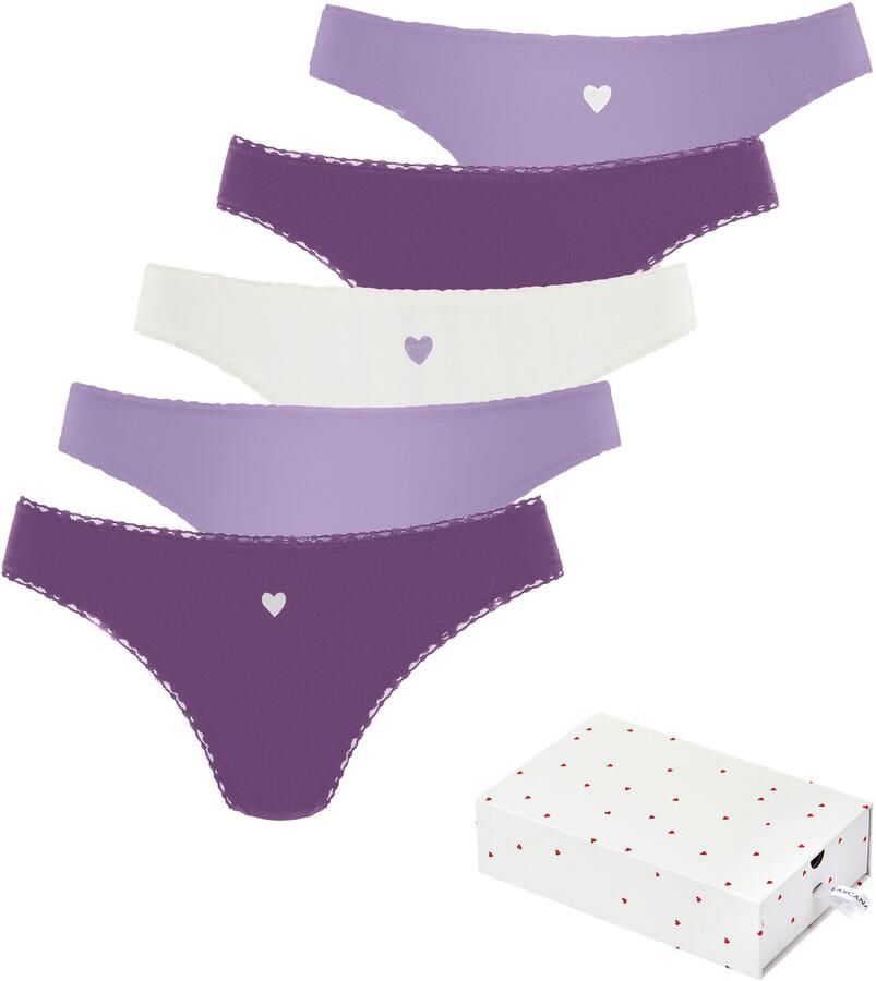 Lascana String met schattige hartjesprints en van elastische katoenkwaliteit (Set van 5) - Foto 5